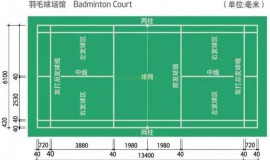 羽毛球场地的制度尺寸，爱打羽毛球的你知道吗？